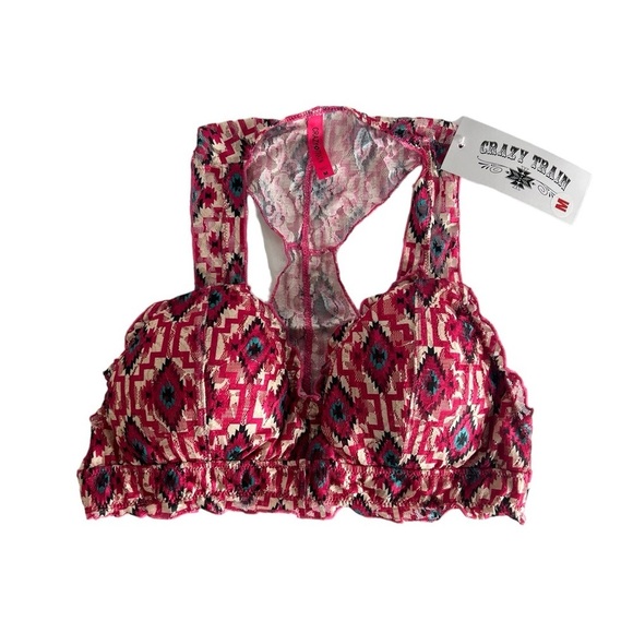 Crazy Train Fushia Women’s Aztec Print Bralette - Picture 1 of 8